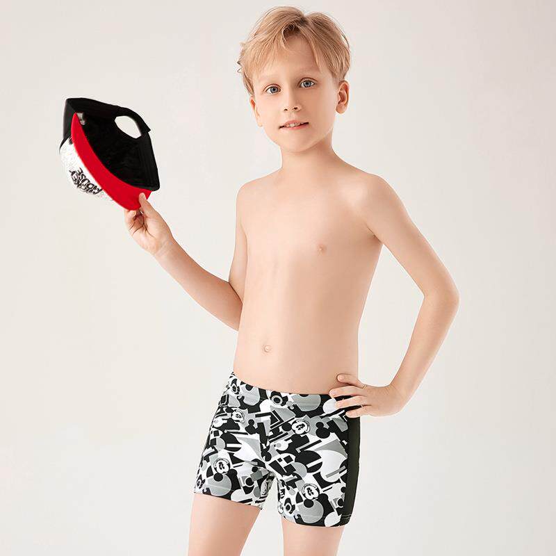 英发儿童平角泳裤卡通带绳男童中大童男孩短裤D26211