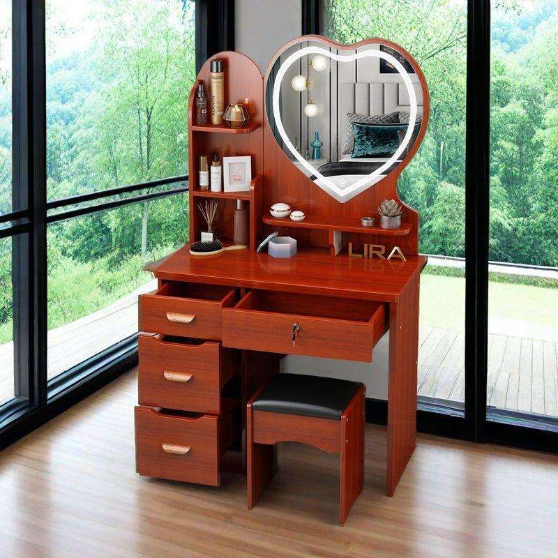 网红梳妆台卧室迷你小户型公主现代简约化妆桌经济型多功能化妆台