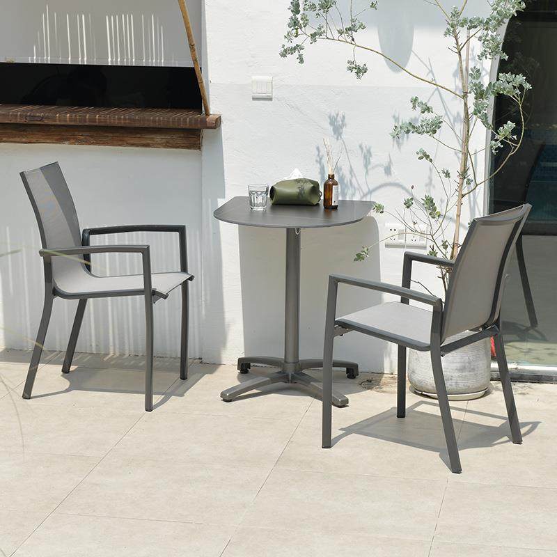 阳台休闲桌椅组合庭院户外桌椅露天防水防晒一桌两椅简约组合