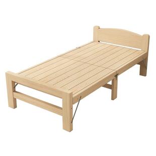 全实木折叠床单人家用午休床出租房床经济型免安装加厚成人午睡床