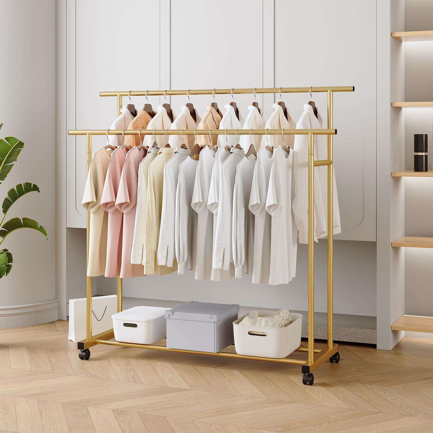 衣架落地立式家用卧室衣帽架晾衣杆宿舍阳台挂衣服架子