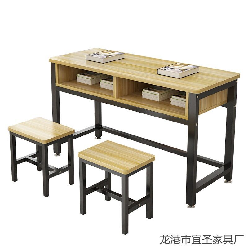 双人儿童写字课桌椅全套