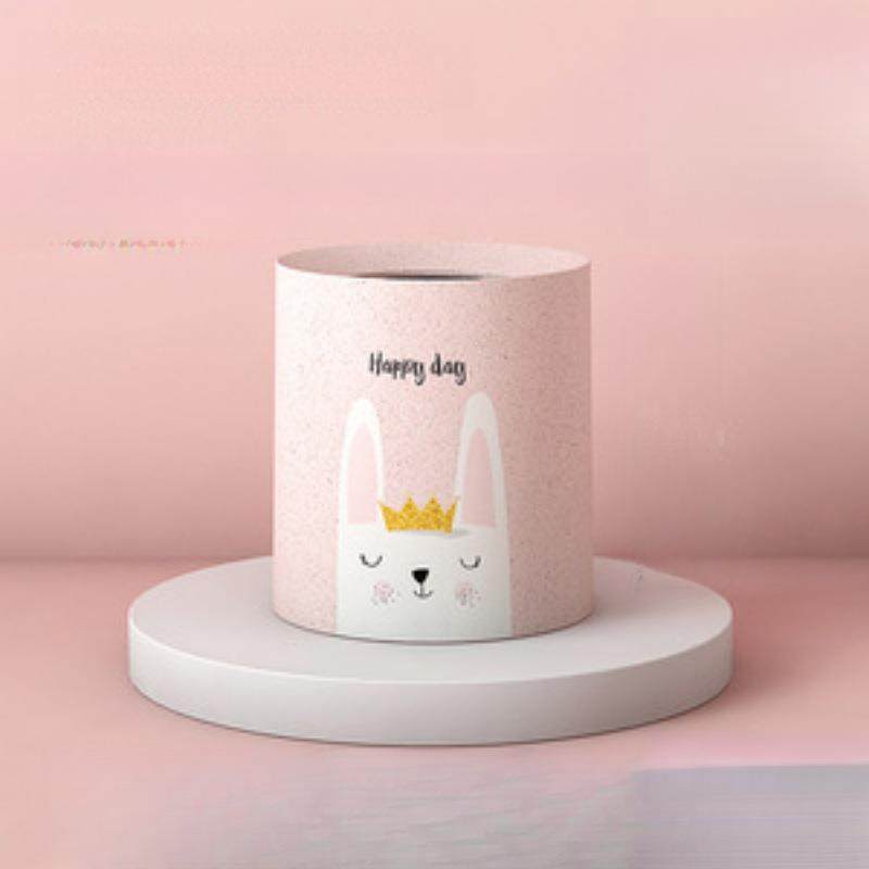 卡通儿童垃圾桶家用简约客厅风可爱少女大小号卧室床头纸篓小