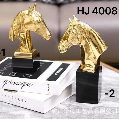 轻奢纯铜工艺品高端大气马到成功艺术摆设 书房办公工艺品摆件