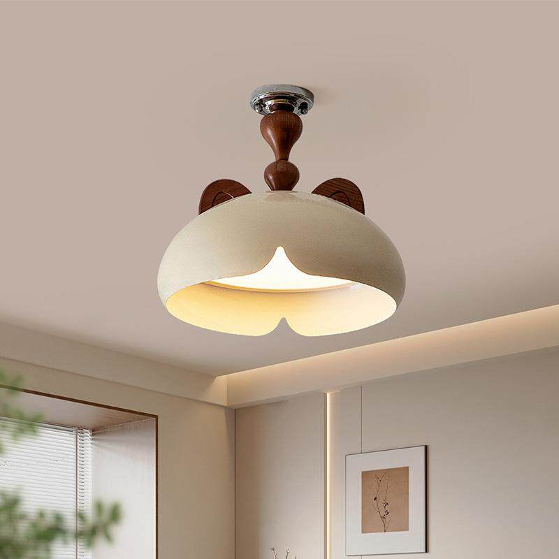 奶油风卧室灯法式复古阳台过道走廊吸顶灯浪漫温馨儿童房卡通灯具