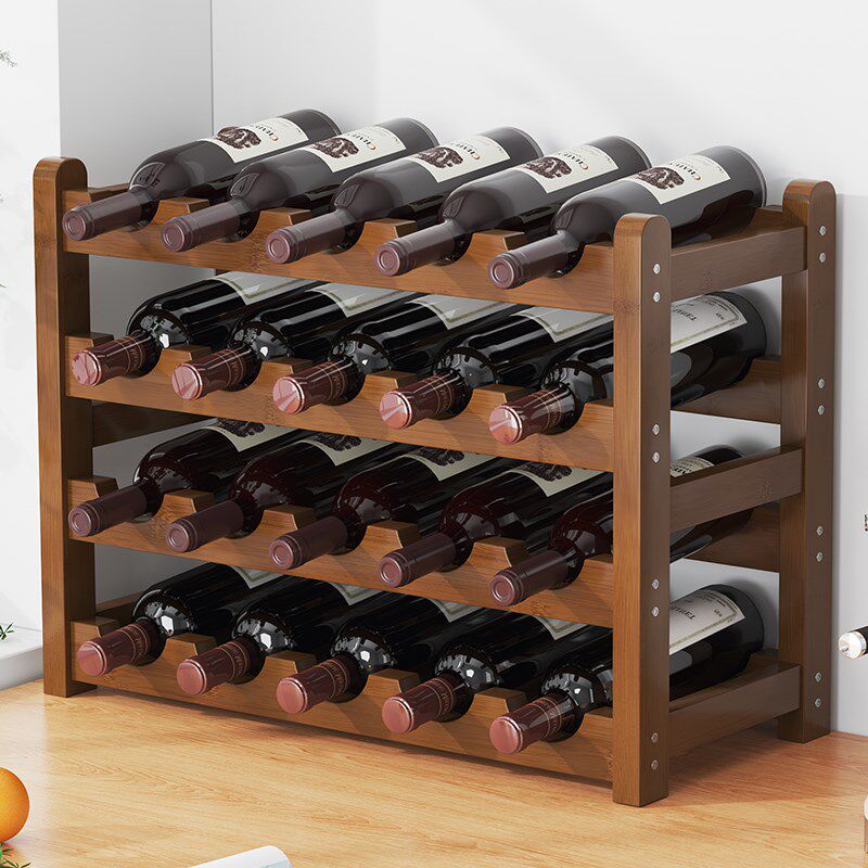 新品葡萄酒置物架吧台红酒酒瓶z格子收纳架轻奢创意高脚杯摆放支