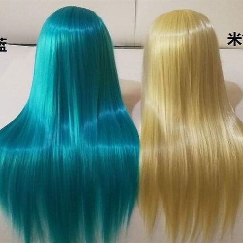 极速美发练习头摸盘m发编发剪发专用高温丝教习头模粉色假发长直