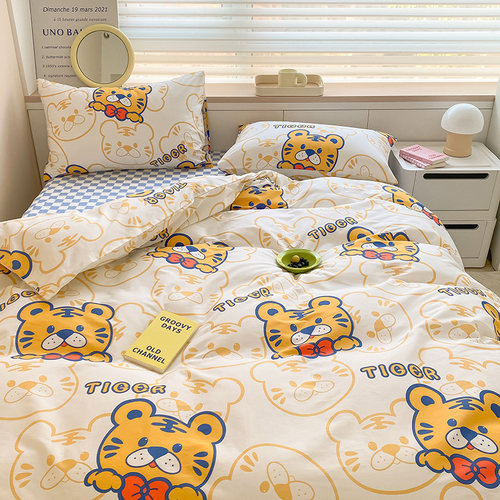新品100纯棉被套单件150x200x床单人双人儿童全棉1.5米被罩200x23
