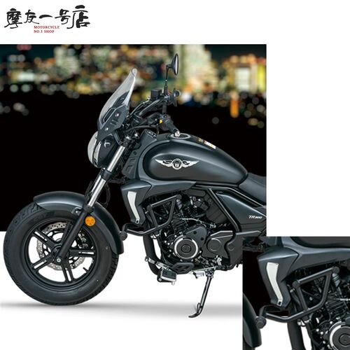 极速适用TR300摩托车保险杠护杠HJ300-3防摔Q杠防撞胶附件螺丝原