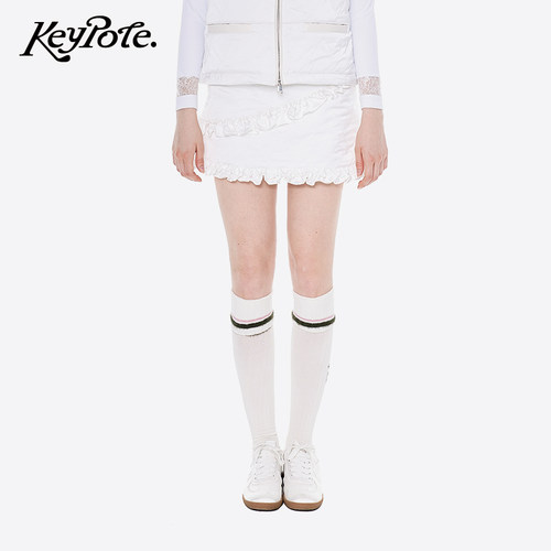 KeypoteGolf绗棉花边高尔夫短裙