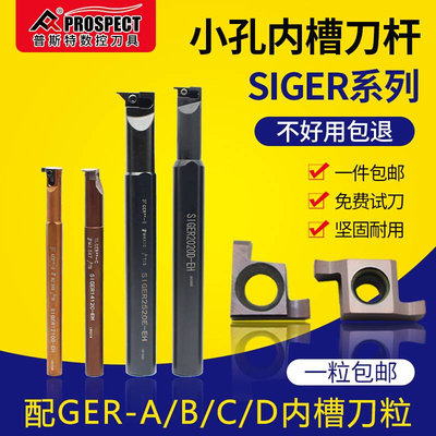 弹簧钢小孔径内孔槽刀杆GER200槽刀片SIGER0808A/1010B2020/25225