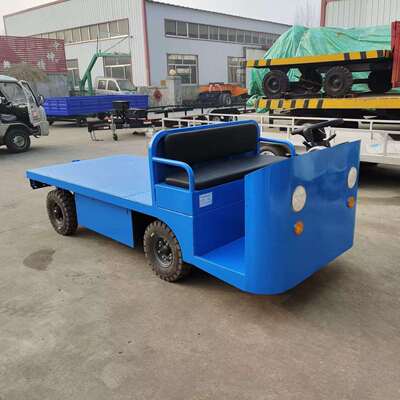 5吨电动平板车 四轮运输地平车 物流厂区大功率周转车 操作简单
