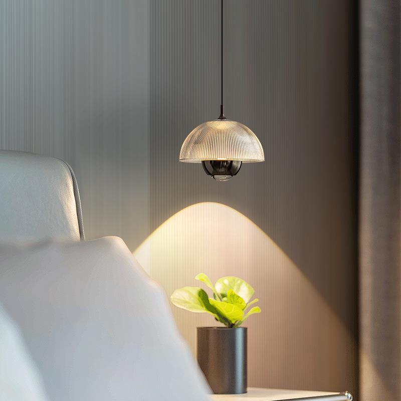 意式极简花苞床头吊灯轻奢高级感全光谱主卧室房间玄关升降吊线灯