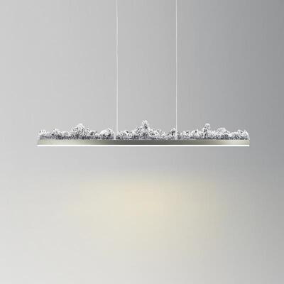 意式极简餐厅吊灯2024新款吧台创意冰山餐桌灯轻奢书房灯中山灯具