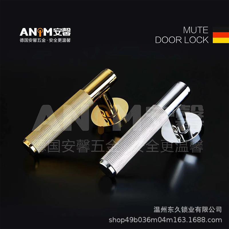 厂家执手锁室内机械门锁 现代简约酒店木门锁静音圆形分体锁