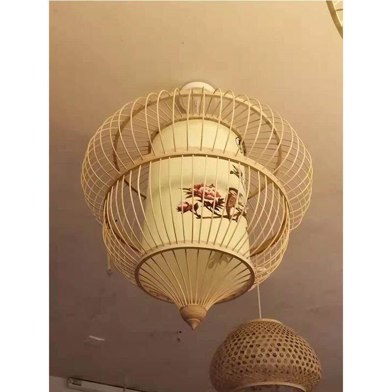 武隆县东南亚民宿饭店工程景区编织吊灯中式餐厅酒店大堂茶楼竹灯
