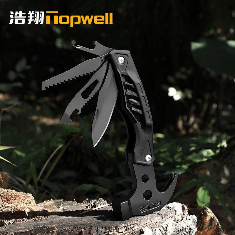 现货外贸羊角锤23合一多功能锤子应急维修露营装备组合起钉锤EDC