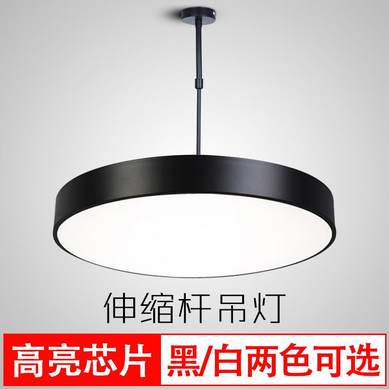 led圆形吊灯办公室现代简约工业风创意灯具客厅美发店餐厅饭店