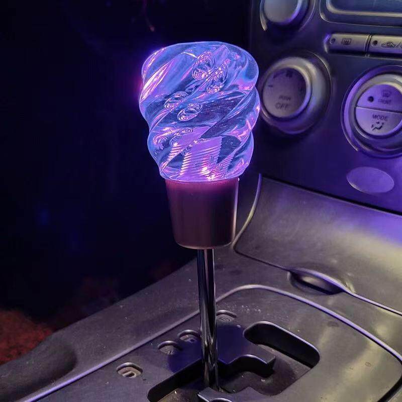 jdm汽车改装发光水晶档把头七彩灯光排档头手动自动档通用个性 - 封面