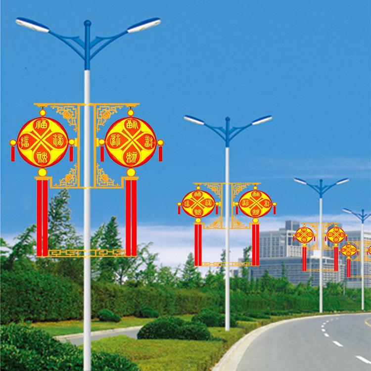 路灯杆装饰挂件led水果动物造型灯 户外发光宫灯 中国结 动物景观