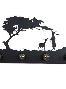 RH风格床头酒店餐馆客铁艺铁架长臂双节怀旧黑色复古带开关壁灯