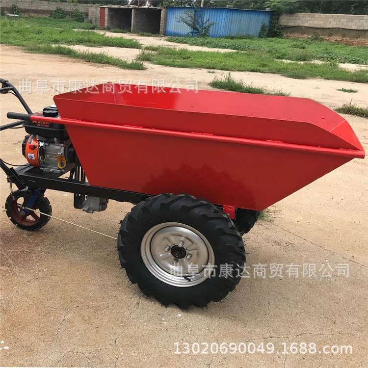 汽油翻斗车图片 电动翻斗车 柴油机带动翻斗车 工程运输车