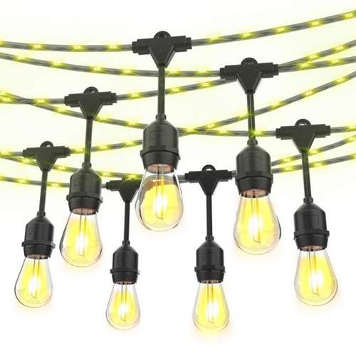 亚马逊新品太阳能低压S14led灯泡发光线灯串线上发光新品装饰灯串