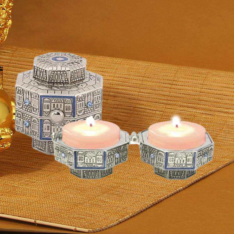 以色列烛台耶路撒冷犹太教复古跨境工艺品创意桌面烛台装饰摆件