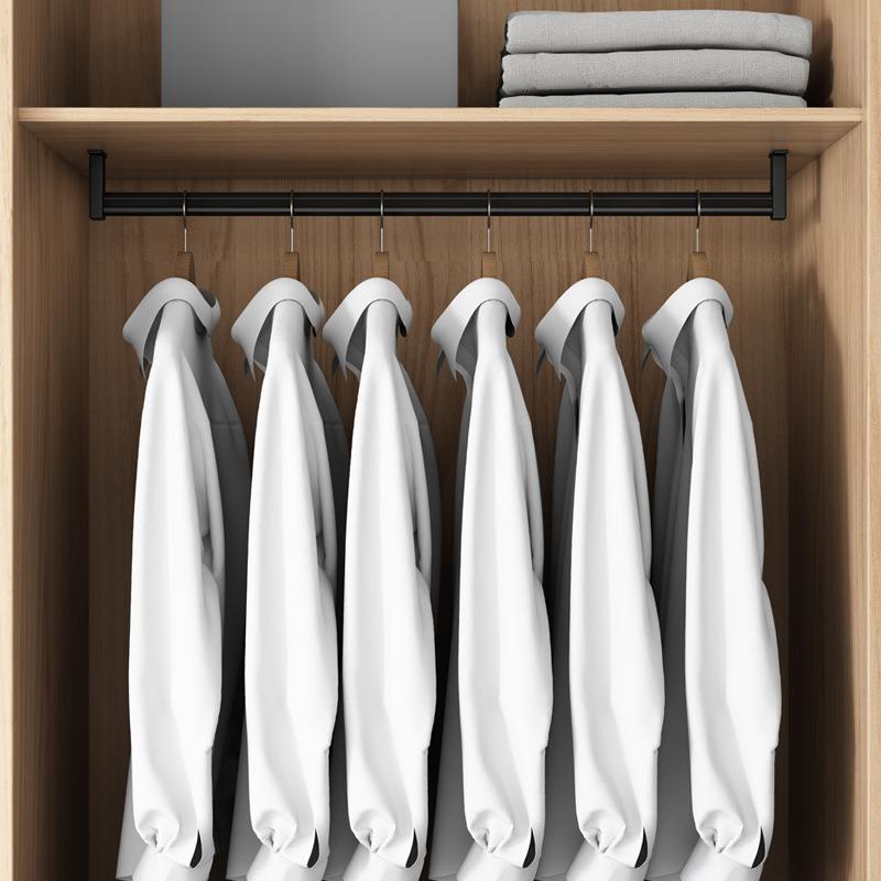 浅衣柜纵向顶装挂衣杆酒店挂衣杆柜子U型L型加粗挂衣杆衣橱挂衣杆