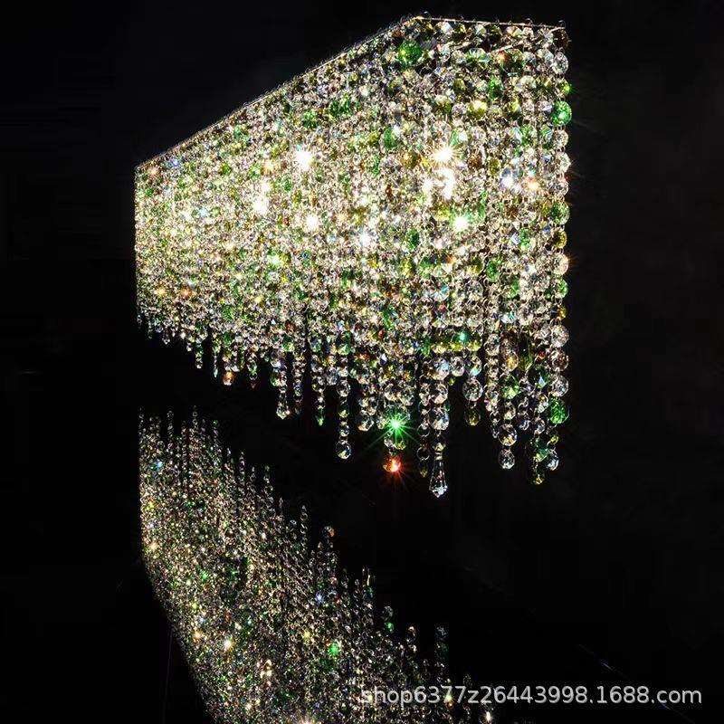 进口埃及水晶吊灯长方形餐厅餐桌酒店设计师感吧台导台轻奢别墅灯