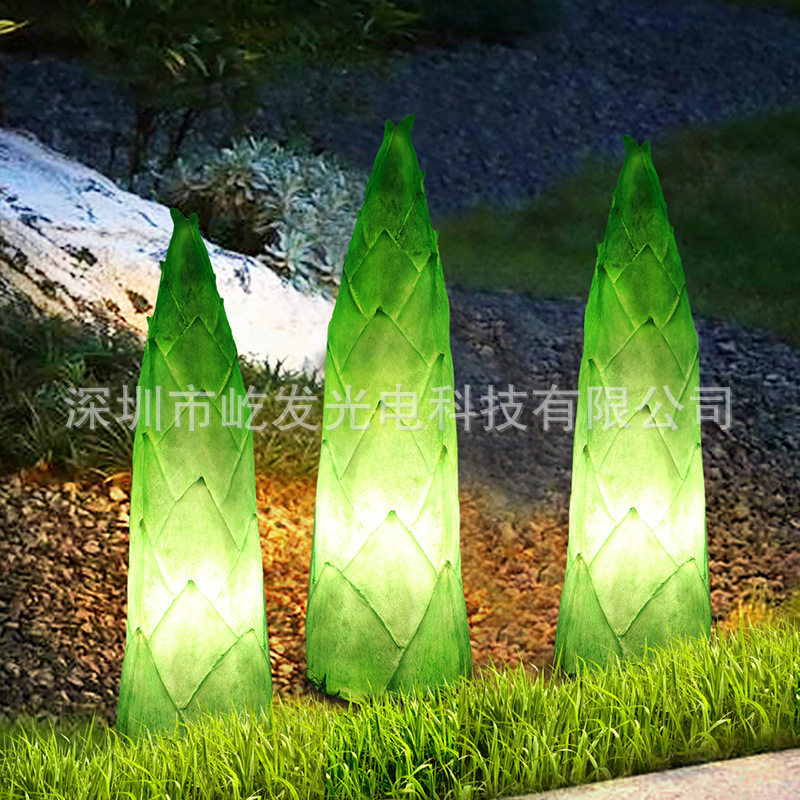 户外仿真竹笋组合发光玻璃钢雕塑农场乡村丰收节生态园摆件大模型