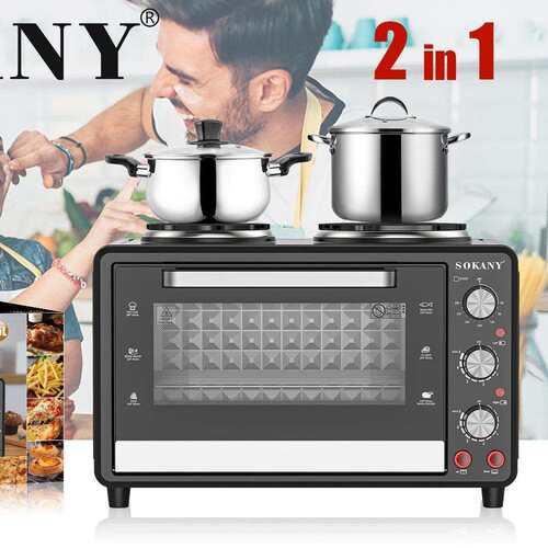 外贸Sokany家用电烤箱35L容量烤箱烘焙厨房多功能烤箱Oven 437