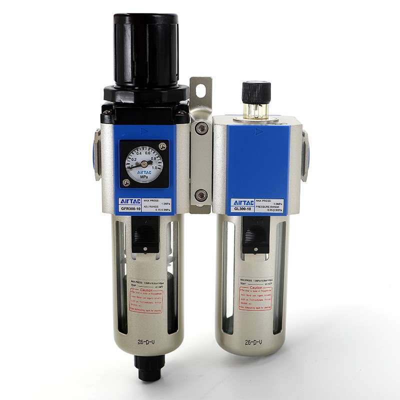 气源处理器 二联件GFC200 300 油水分离器自动排水气泵调压过滤器