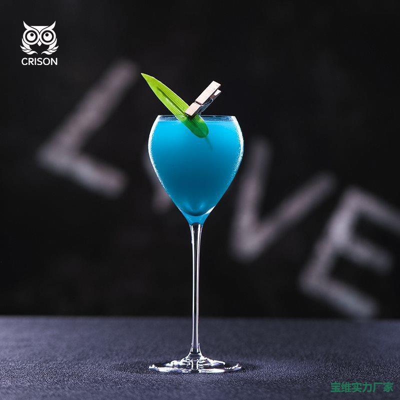 2901 CRISON/柯瑞森 心形水晶玻璃高脚鸡尾酒马天尼杯 马杯