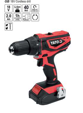 易尔拓YATO充电式无绳锂电钻冲击钻18V锂电起子机YT-82780 82782