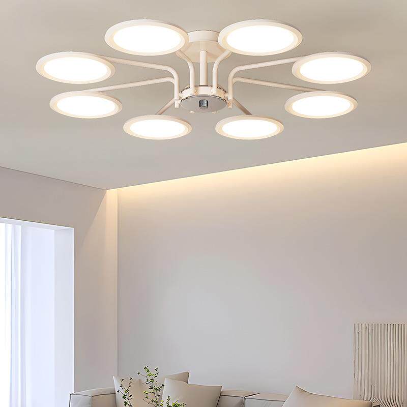 简约现代小清新奶油风客厅卧室书房餐厅LED智能语音吊灯中山灯具