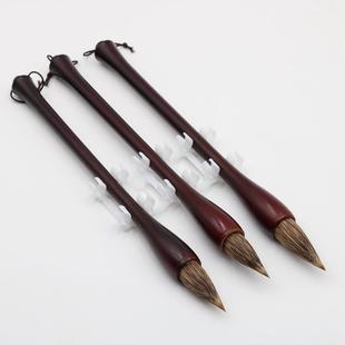 毛笔之乡厂家复古唐鸡距笔石獾蒜头毛笔笔头胖腰力强健如鸡足