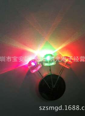 f8草帽led灯珠 led慢闪 8mm草帽七彩慢闪长脚 LED发光二极管