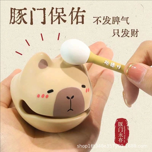 敲敲小木鱼情绪稳定小摆件解压打工人桌面摆件卡皮巴拉礼物