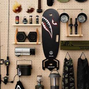 露营工具收纳洞洞板 户外装备用品墙上展示架