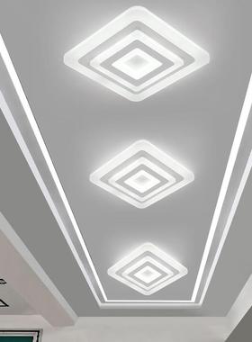 过道灯走廊入户玄关吸顶灯具LED黑色现代简约阳台灯楼梯衣帽间客