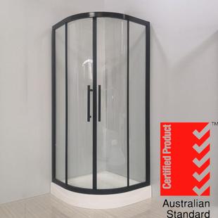 厂家生产销售NF262铝合金扇形澳标淋浴房6mm钢化玻璃超静音双滑轮