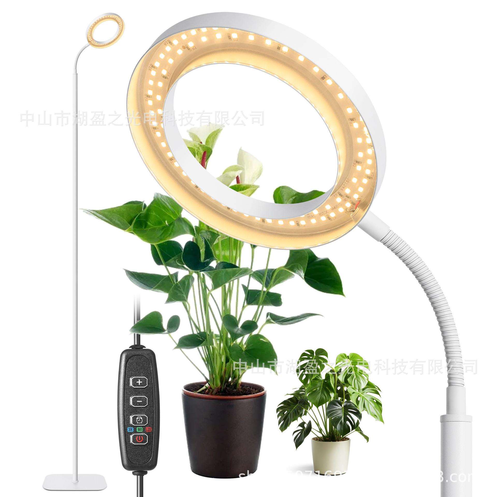 led全光谱花卉补光灯家用商用底座落地植物灯160cm天使环高度可调