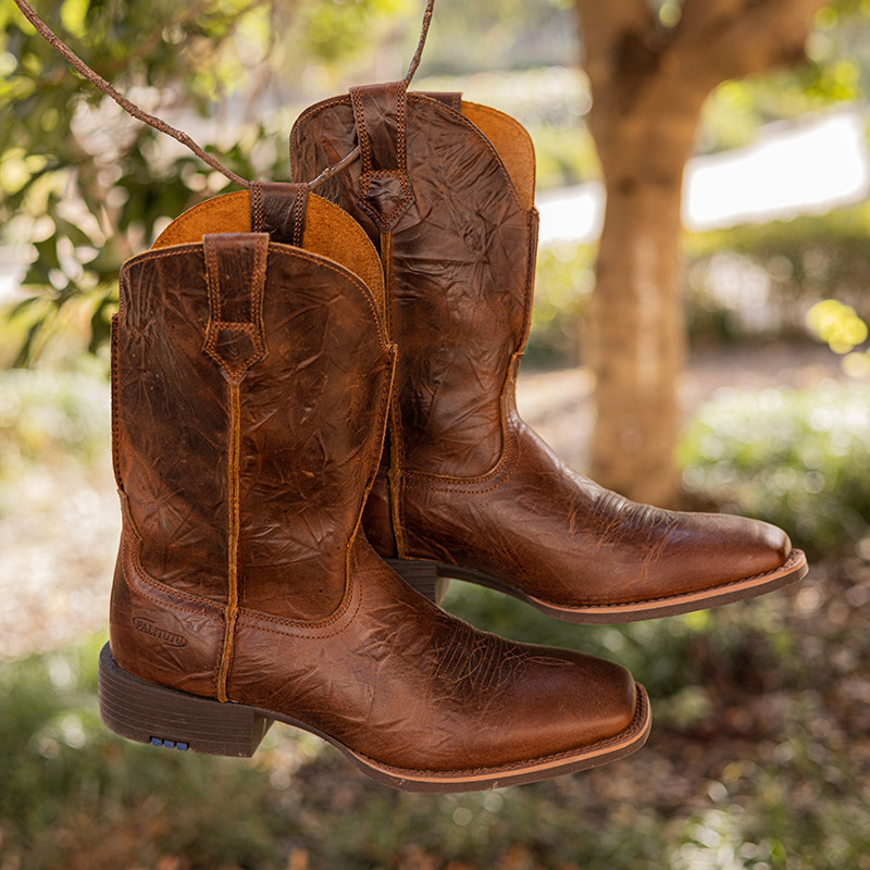 美国西部风复古刺绣油蜡皮西部牛仔靴男真皮棕色方头户外休闲男靴,流行男鞋,时装靴,淘宝优惠券,粉丝福利购,淘宝优惠卷