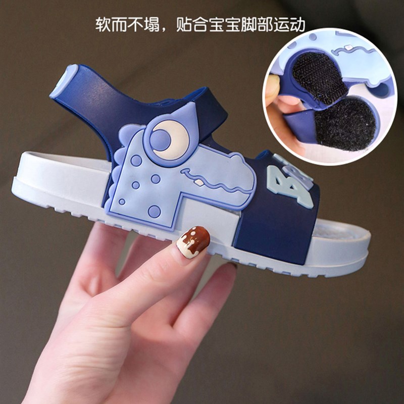 极速塑胶凉鞋女童2023新款夏季儿童胶凉鞋防滑软底V可下水防水男