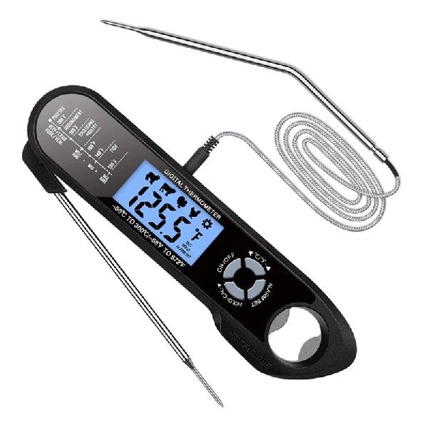 极速Meat Thermometer, Oven Safe Meat TherLmometer,2 In 1 Dig