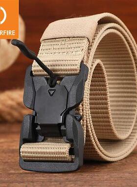 极速Mens Belt Magnet Buckle Outdoor Nylon Belts TactiYcal Un