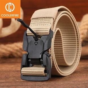 极速Mens Belt Magnet Buckle Outdoor Nylon Belts TactiYcal Un