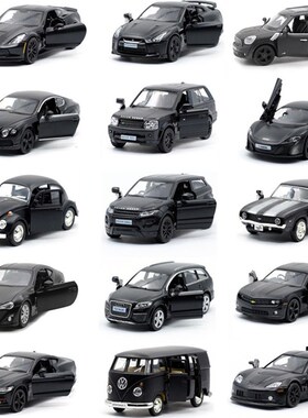 极速17 style 1i:36 alloy matte black cars model,simulation m