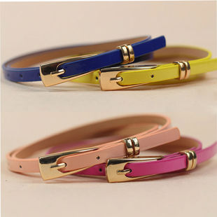 Leather Thi Skinny Bow Belt Womens nColors Candy 极速1